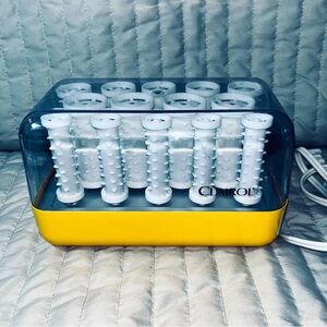 VTG Clairol C-14 Style Setter Hot Rollers Hair Curlers  NO CLIPS  Tested Yellow